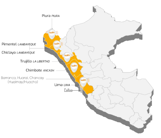 Mapa de cobertura de Win